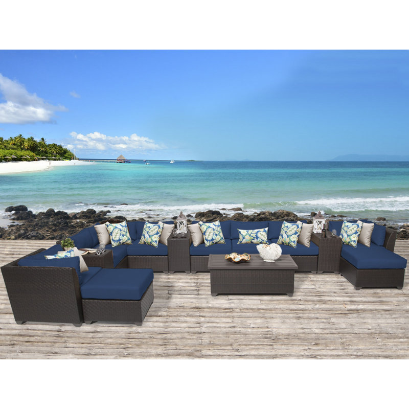 Sol 72 Outdoor Tegan 14 Piece Sectional Seating Group with Cushions